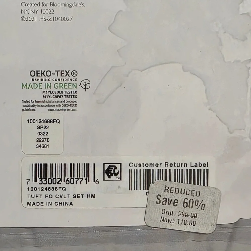 Sky Tufted Coverlet Set Full Queen Mineral Grey 3pc Cotton New